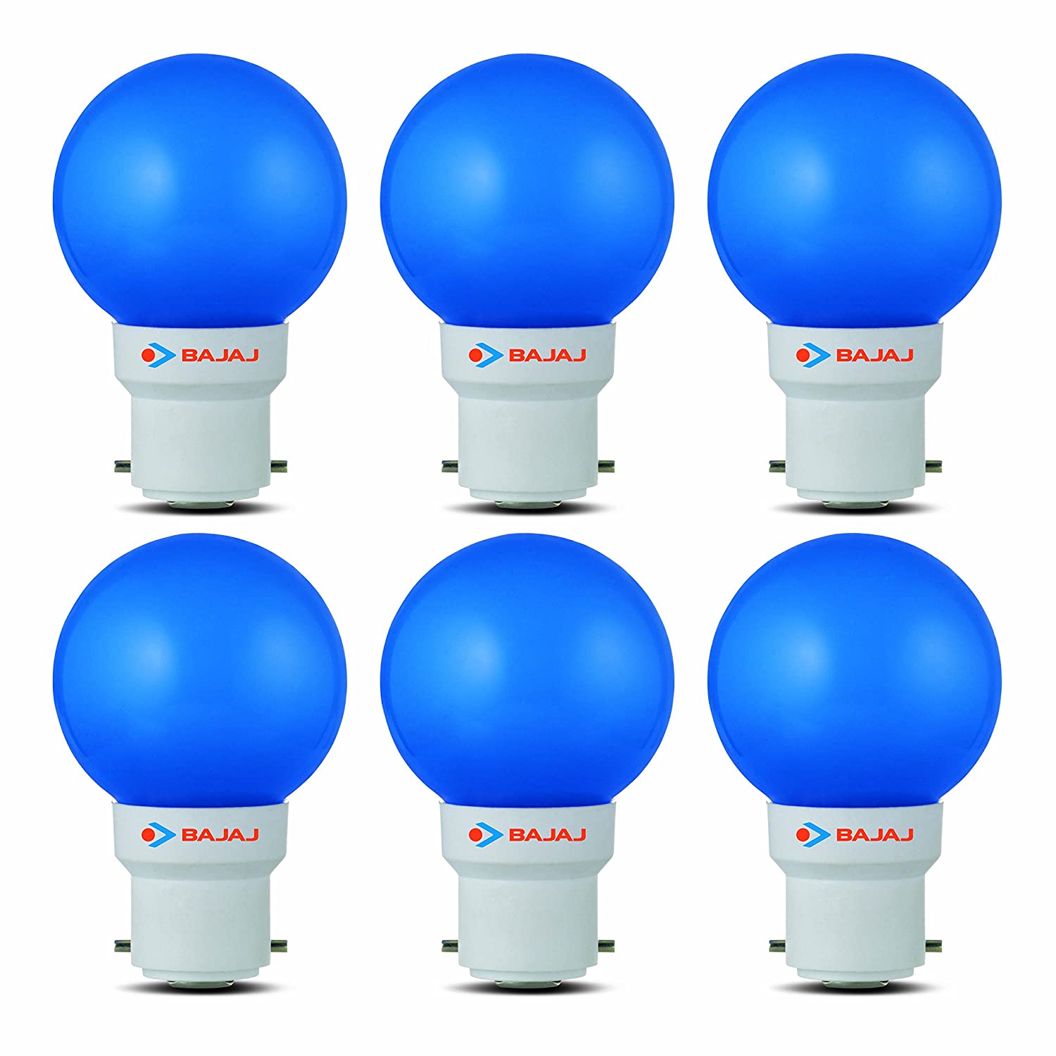 Bajaj Ping Pong 0.5watt BLUE (Pack of 6)